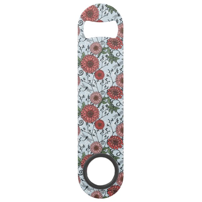 Floral pattern 3 bar key (Front)