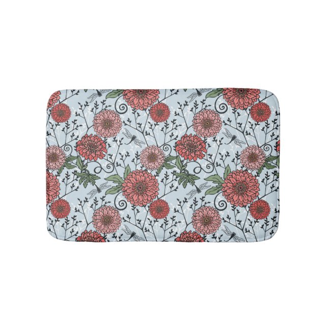 Floral pattern 3 bath mat (Front)