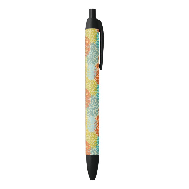 Floral pattern 3 black ink pen (Bottom (Vertical))