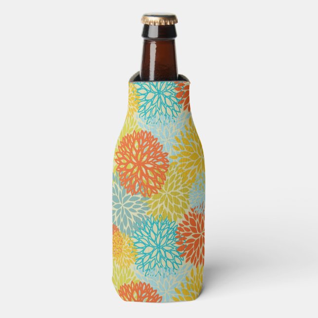Floral pattern 3 bottle cooler (Bottle Front)