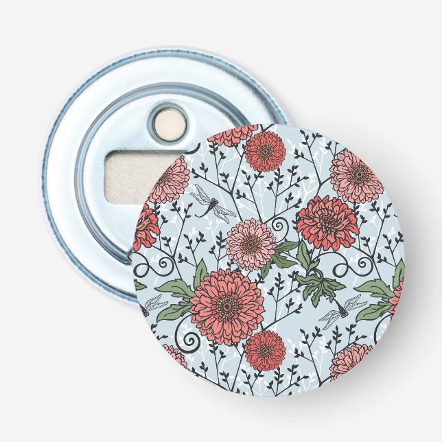 Floral pattern 3 bottle opener (Front)