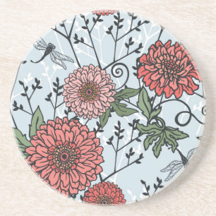 Floral pattern 3 coaster