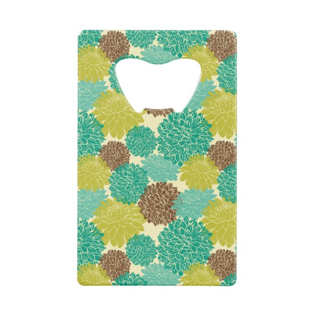 Floral Pattern 3 Credit Card Bottle Opener (Front)
