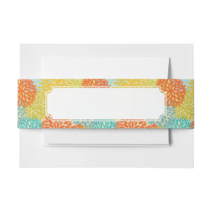 Floral pattern 3 invitation belly band