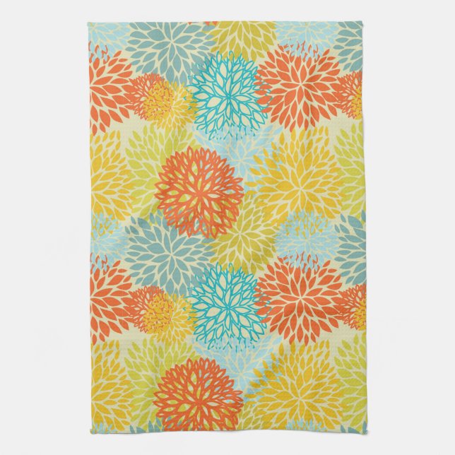 Floral pattern 3 kitchen towel (Vertical)