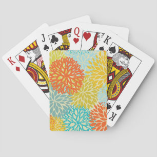Floral pattern 3 playing cards