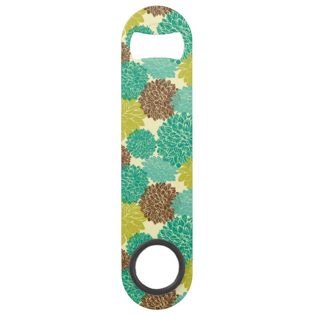 Floral Pattern 3 Speed Bottle Opener (Front)