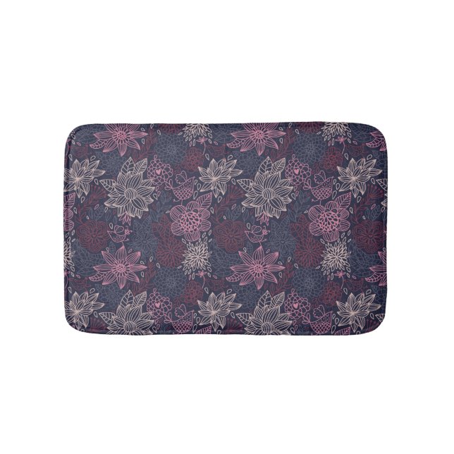 Floral pattern 4 2 bath mat (Front)