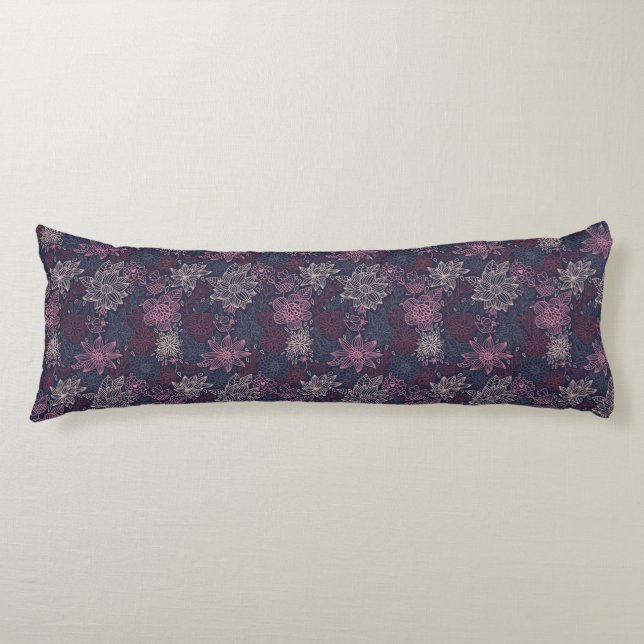 Floral pattern 4 2 body pillow (Front)