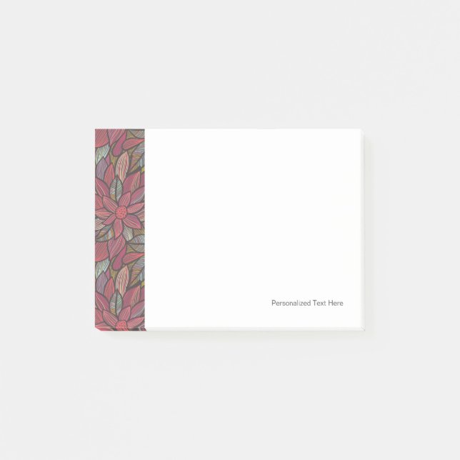Floral pattern 4 2 post-it notes (Front)