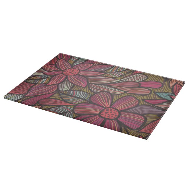 Floral pattern 4 3 cutting board (Corner)