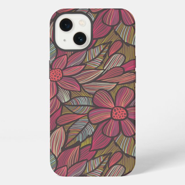 Floral pattern 4 3 iPhone case (Back)