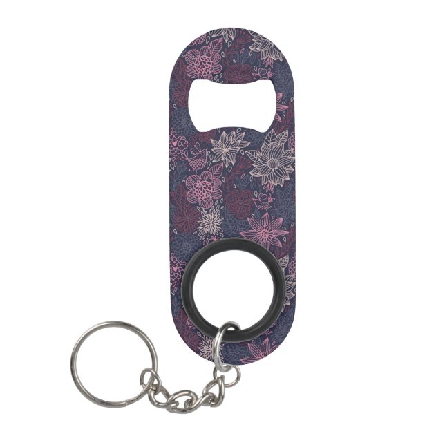 Floral pattern 4 3 mini bottle opener (Front)