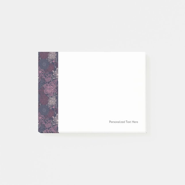 Floral pattern 4 3 post-it notes (Front)