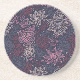 Floral pattern 4 coaster