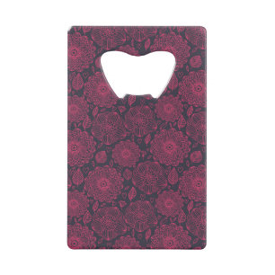 Floral Pattern 4 Credit Card Bottle Opener