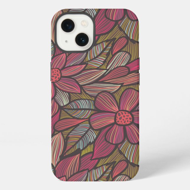 Floral pattern 4 iPhone case (Back)