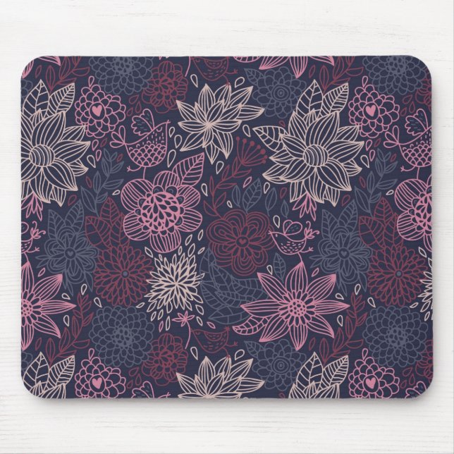 Floral pattern 4 mouse pad (Front)
