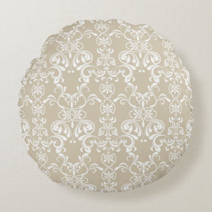 Floral Pattern 4 Round Pillow