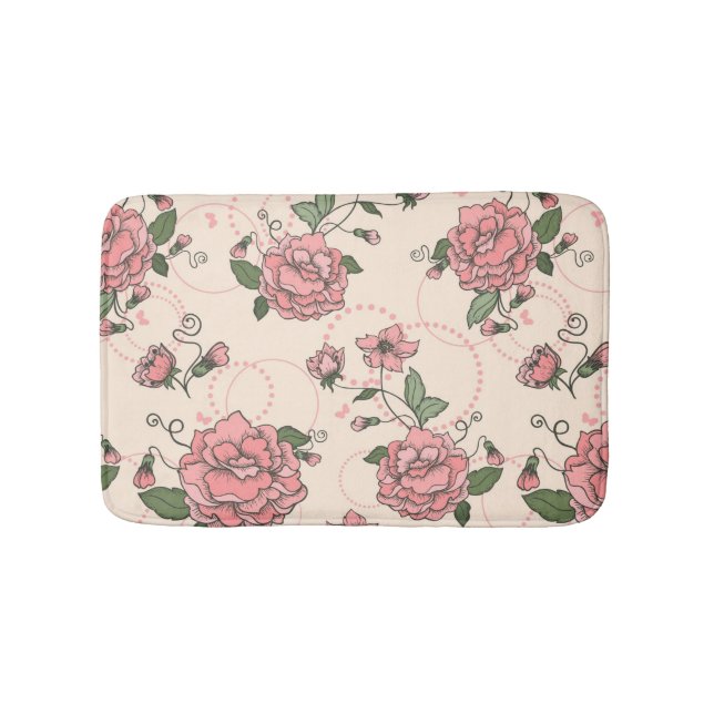 Floral pattern 5 2 bath mat (Front)
