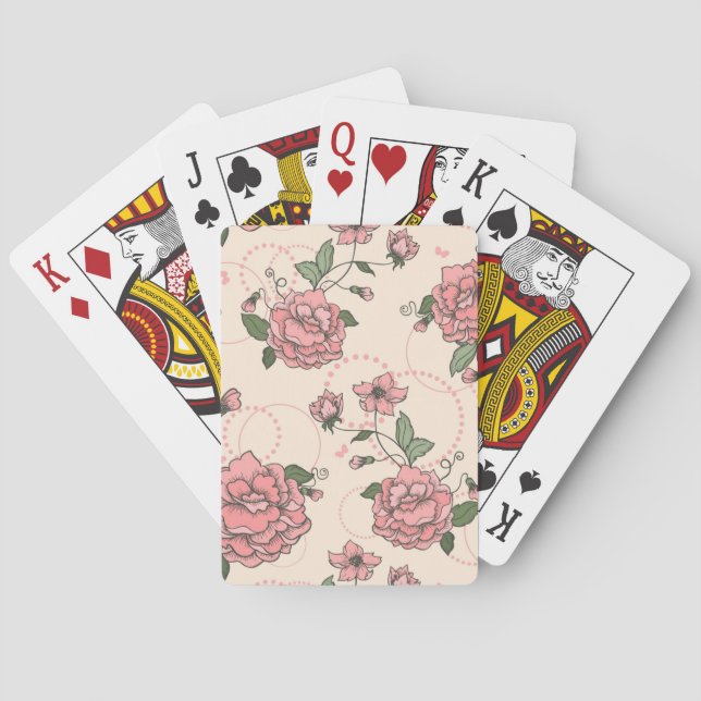 Floral pattern 5 2 playing cards (Back)