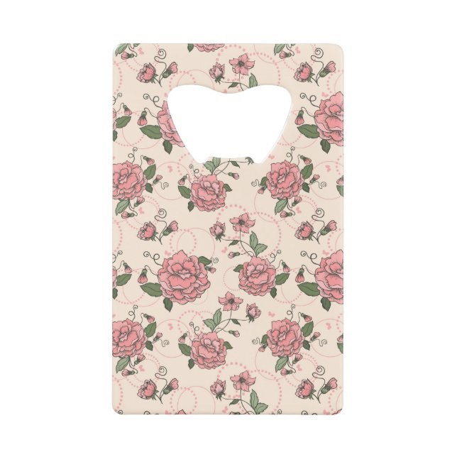 Floral pattern 5 2 wallet bottle opener (Front)