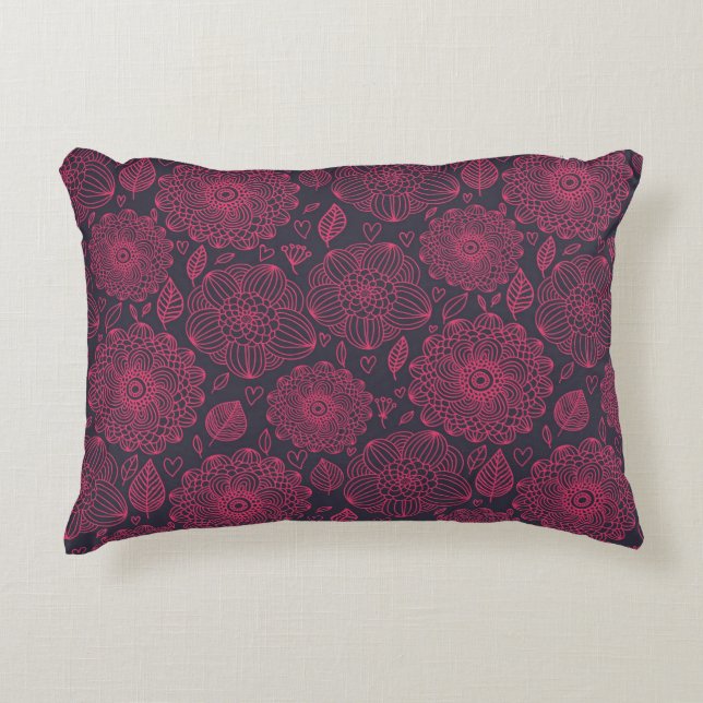 Floral Pattern 5 Accent Pillow (Front)