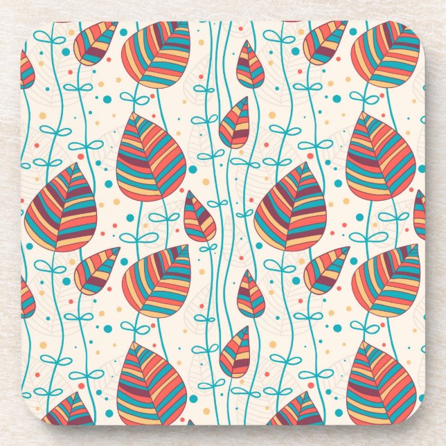 Floral pattern 5 coaster (Front)