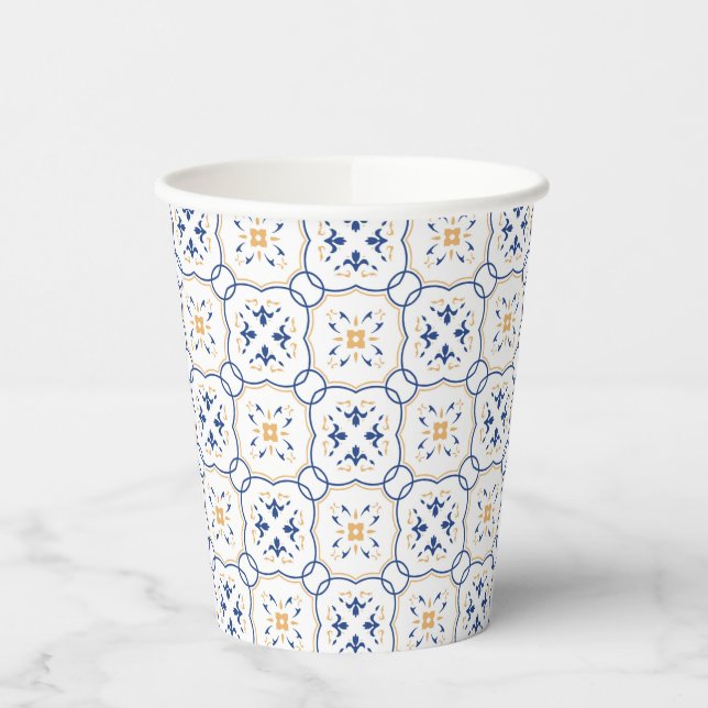 Floral Pattern 5 Paper Cups (Left)