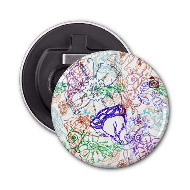 Floral Pattern 7 Bottle Opener (Front)