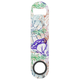 Floral Pattern 7 Speed Bottle Opener