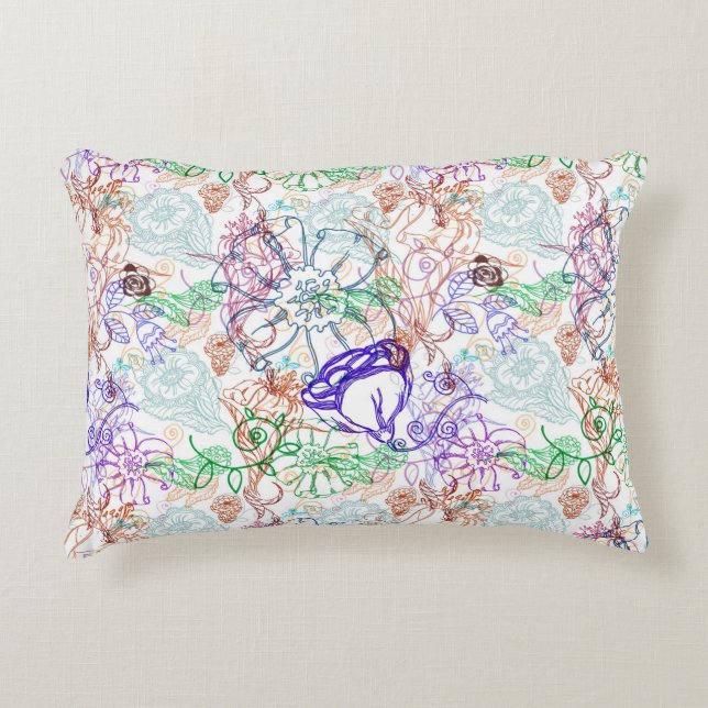 Floral Pattern 8 Decorative Pillow (Front)