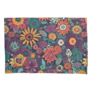 Floral Pattern, A Bouquet of Colourful Flowers, Pillowcase