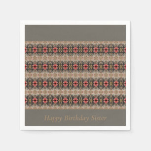 Floral Pattern Accent Napkin