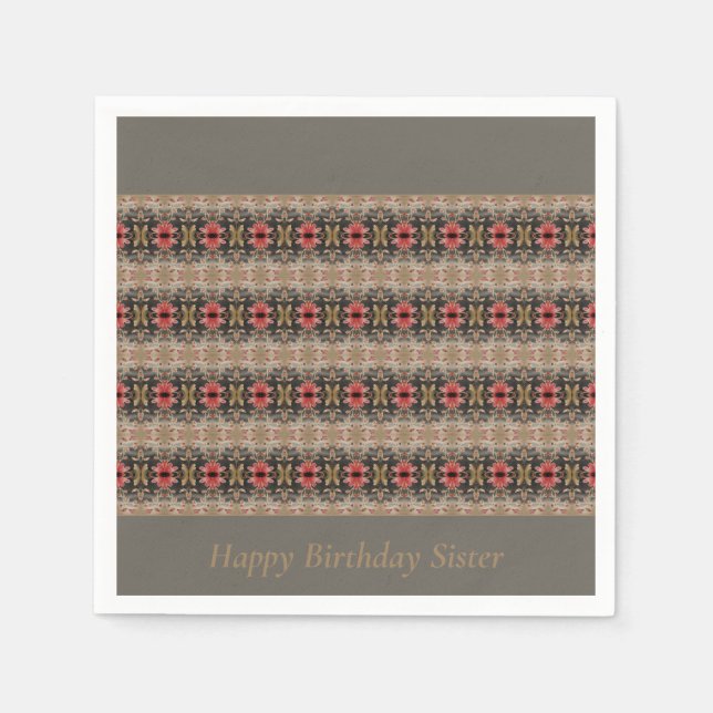 Floral Pattern Accent Napkin (Front)