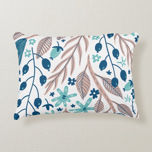 floral pattern Accent Pillow (Front)