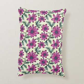 Floral pattern accent pillow