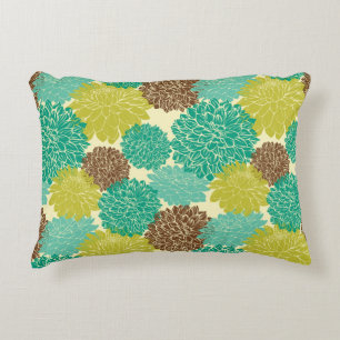 Floral Pattern Accent Pillow