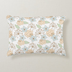 Floral pattern accent pillow