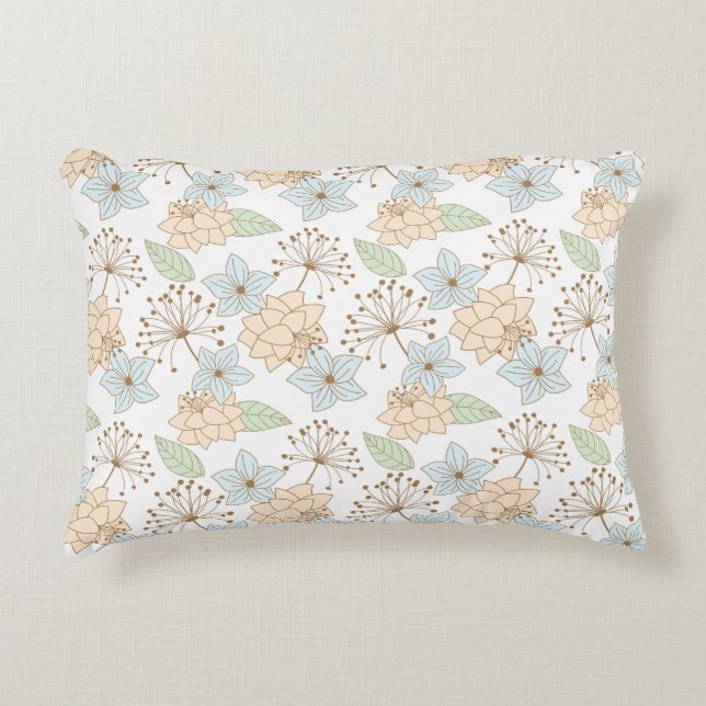 Floral pattern  accent pillow (Front)