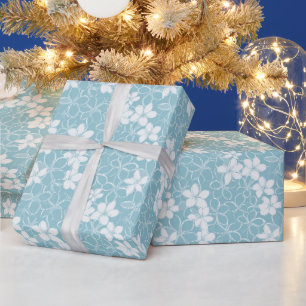 Floral Pattern   Azure Petals Wrapping Paper