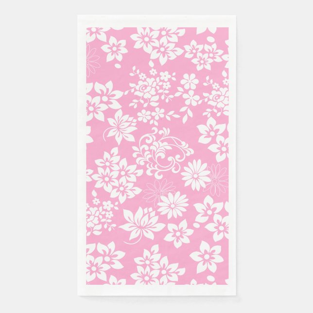 Floral pattern.b L Pink BG Napkin (Front)