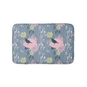 Floral Pattern Bath Mat