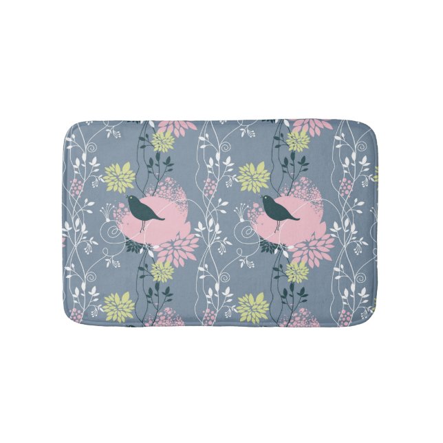 Floral Pattern Bath Mat (Front)