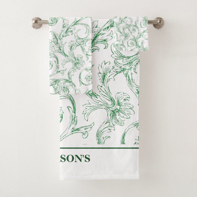 Floral Pattern Bath Towel Set (Insitu)