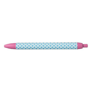 Floral Pattern Black Ink Pen