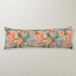 Floral Pattern Body Pillow