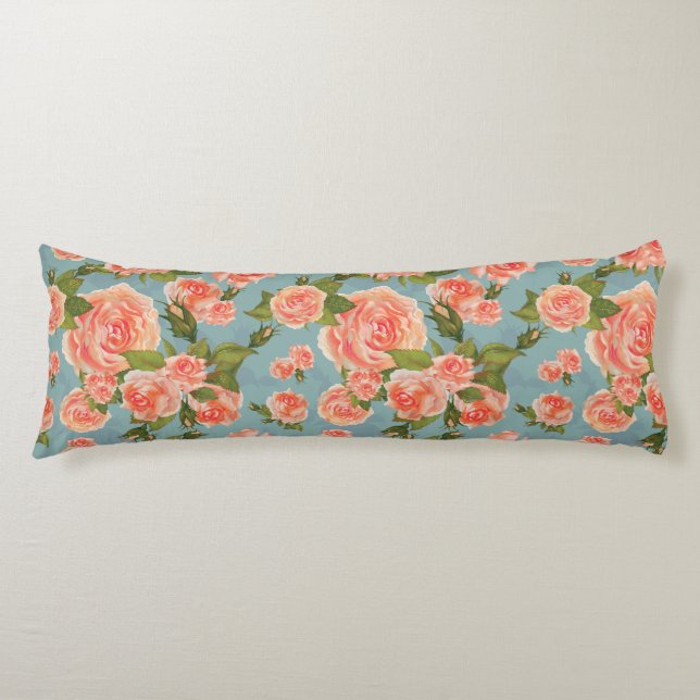 Floral Pattern Body Pillow (Front)