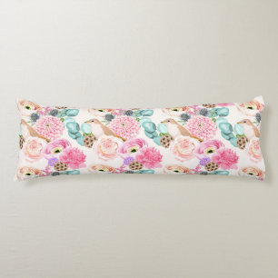 Floral Pattern Body Pillow