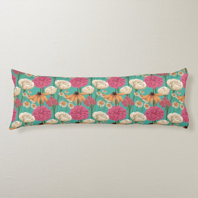 Floral Pattern Body Pillow (Front)